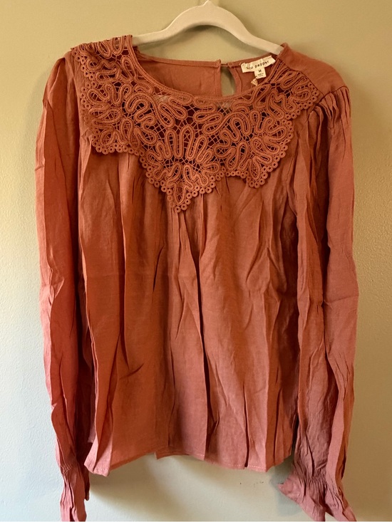 Blu Pepper Tops - Blu Pepper- Mauve Long Sleeve Blouse